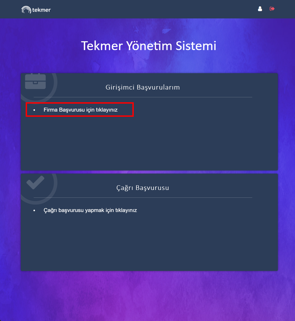 Dashboard Menü