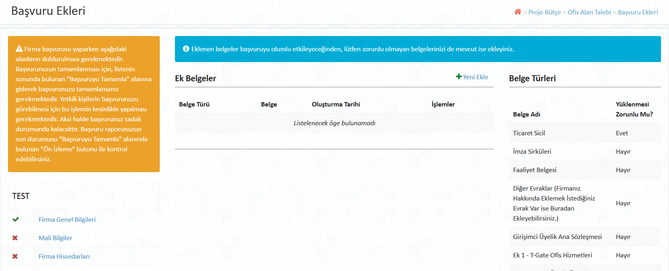 Başvuru Ekleri